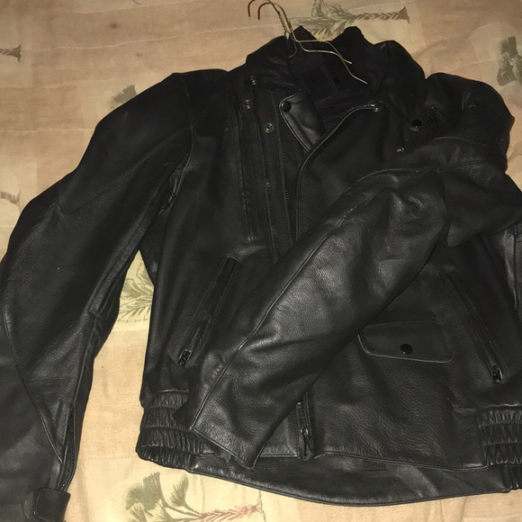 Other - A leather jacket for motorcycling with elbow-arm